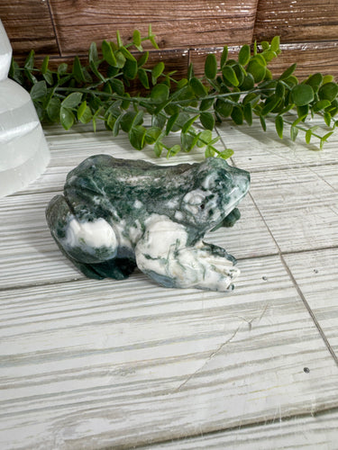 Moss Agate Frog