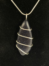 Load image into Gallery viewer, Blue Goldstone Wire-Wrapped Pendant