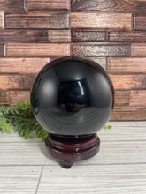 Load image into Gallery viewer, XL Black Obsidian Sphere