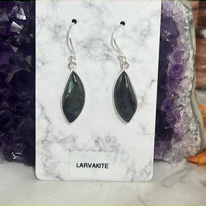 Larvikite Sterling Silver Earrings