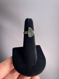 Moldavite SZ 4 Sterling Silver Ring