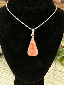 Rhodochrosite Sterling Silver Necklace