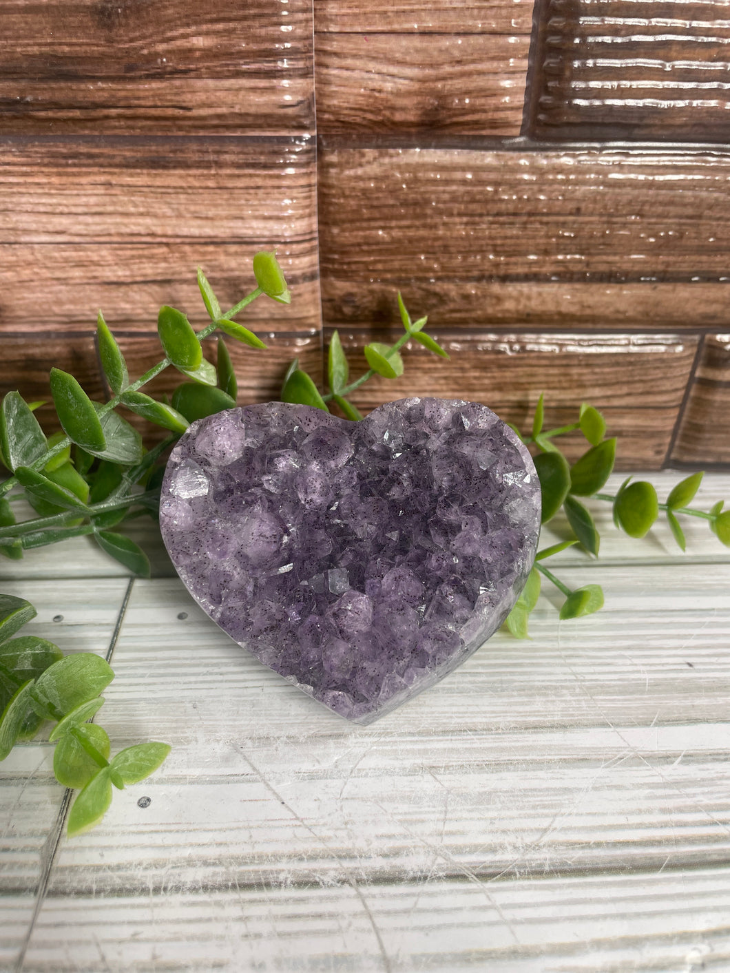 Amethyst Cluster Heart