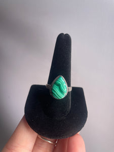 Malachite SZ 9.5 Sterling Silver Ring