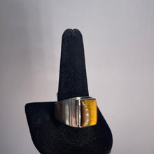 Load image into Gallery viewer, Tiger Eye Size 12 Sterling Silver Ring