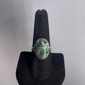 Seraphinite Size 9 Sterling Silver Ring