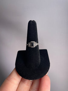 Black Onyx SZ 7 Sterling Silver Ring