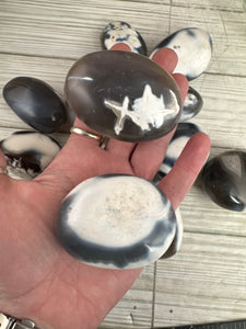 Orca Agate Palm Stone