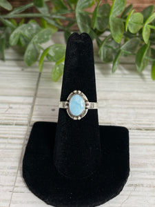 Larimar Size 7 Sterling Silver Ring