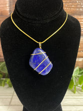 Load image into Gallery viewer, Lapis Lazuli Wire-Wrapped Pendant