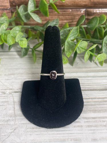 Garnet SZ 8 Sterling Silver Ring