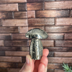 Pyrite Mushroom Carving