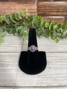 Charoite Size 8 Sterling Silver Ring