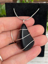 Load image into Gallery viewer, Obsidian Wire-Wrapped Pendant