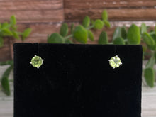 Load image into Gallery viewer, Peridot Sterling Silver Stud Earrings