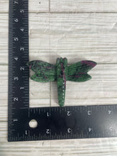 Load image into Gallery viewer, Ruby Zoisite Dragonfly Carving