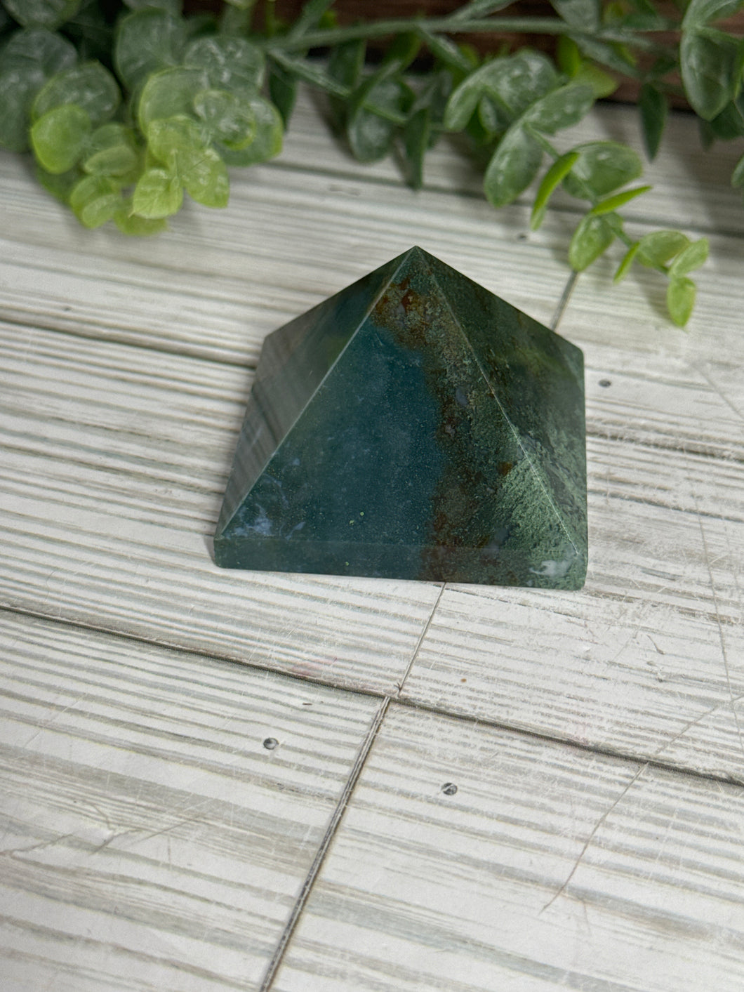 Moss Agate Pyramid