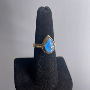 Labradorite Size 7 14k Gold Ring