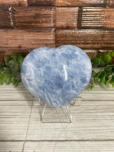 Blue Calcite Heart