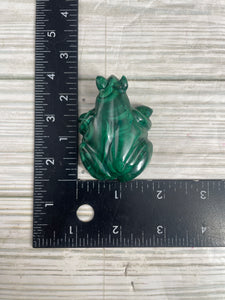 Malachite Frog Carving