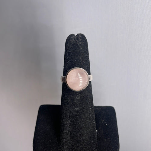 Rose Quartz Size 5 Sterling Silver Ring