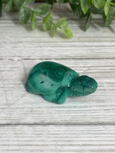 Malachite Turtle Carving Small