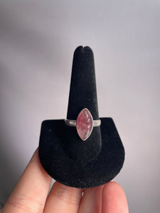 Strawberry Quartz SZ 10 Sterling Silver Ring