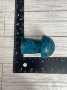 Blue Apatite Mushroom Carving