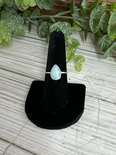 Larimar Sterling Silver Ring SZ 8