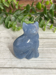 Angelite Cat Carving