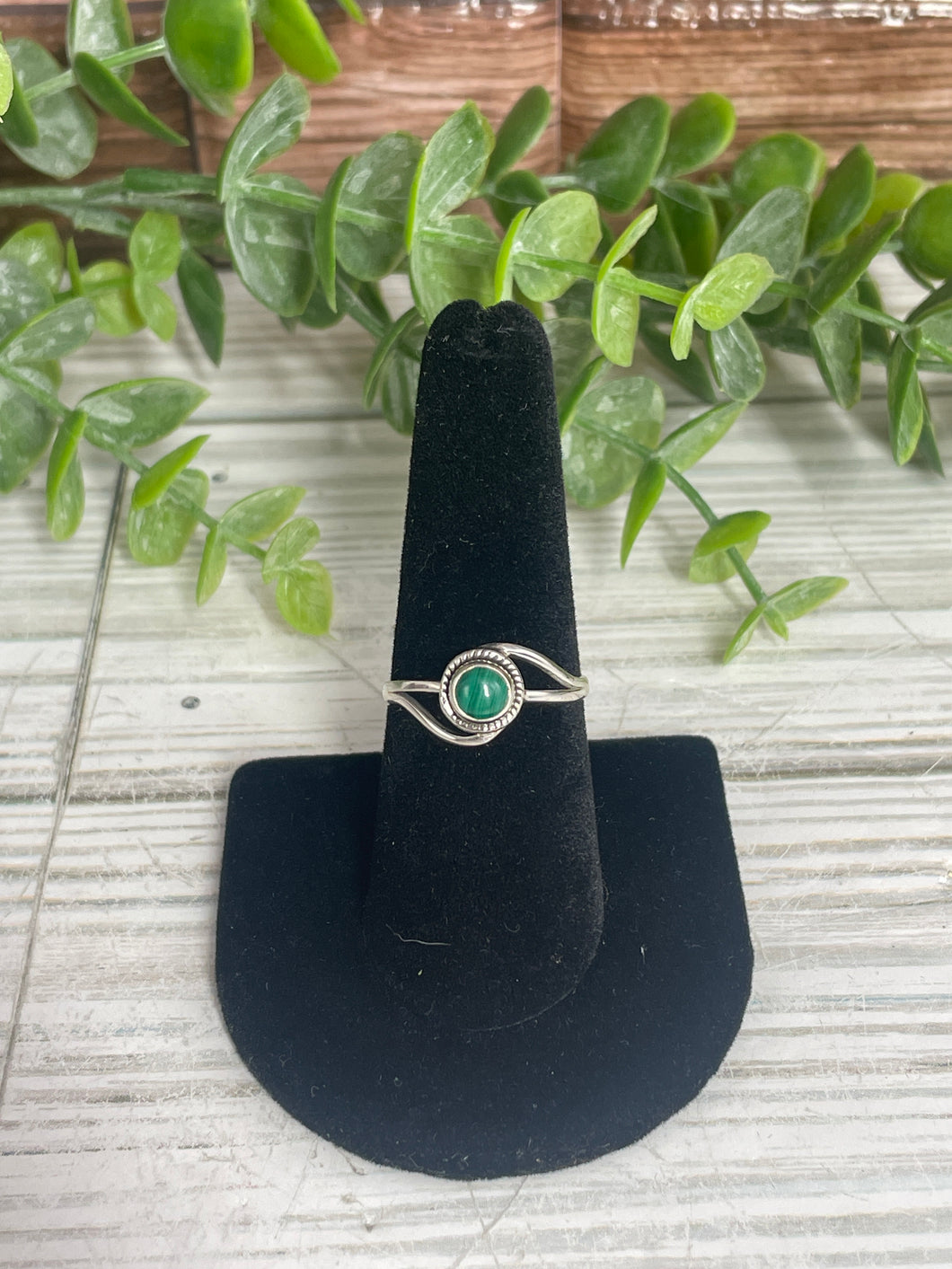 Malachite SZ 8 Sterling Silver Ring