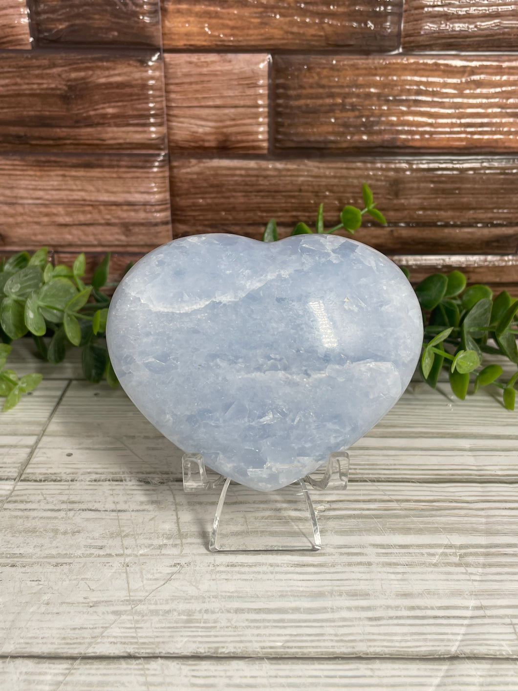 Blue Calcite Heart Medium