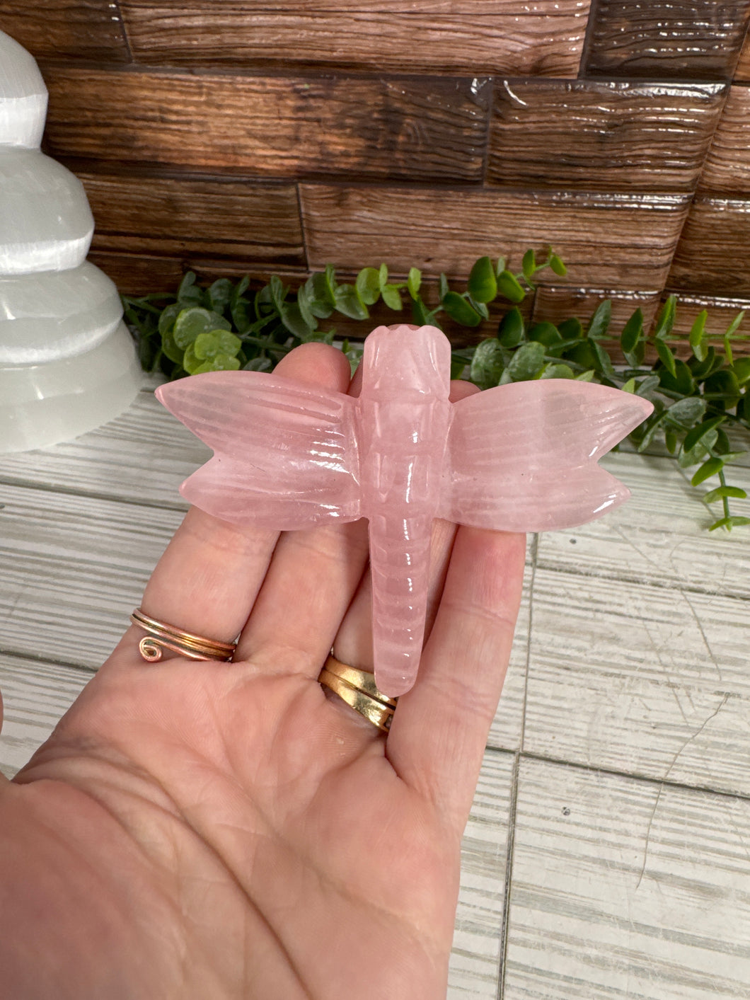 Rose Quartz Dragonfly