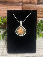 Load image into Gallery viewer, Sunset Labradorite Wire-Wrapped Pendant