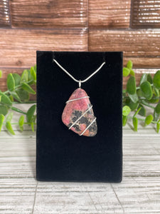 Rhodonite Wire-Wrapped Pendant