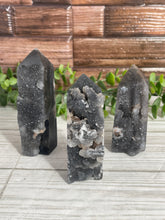 Load image into Gallery viewer, Druzy Black Sphalerite Tower