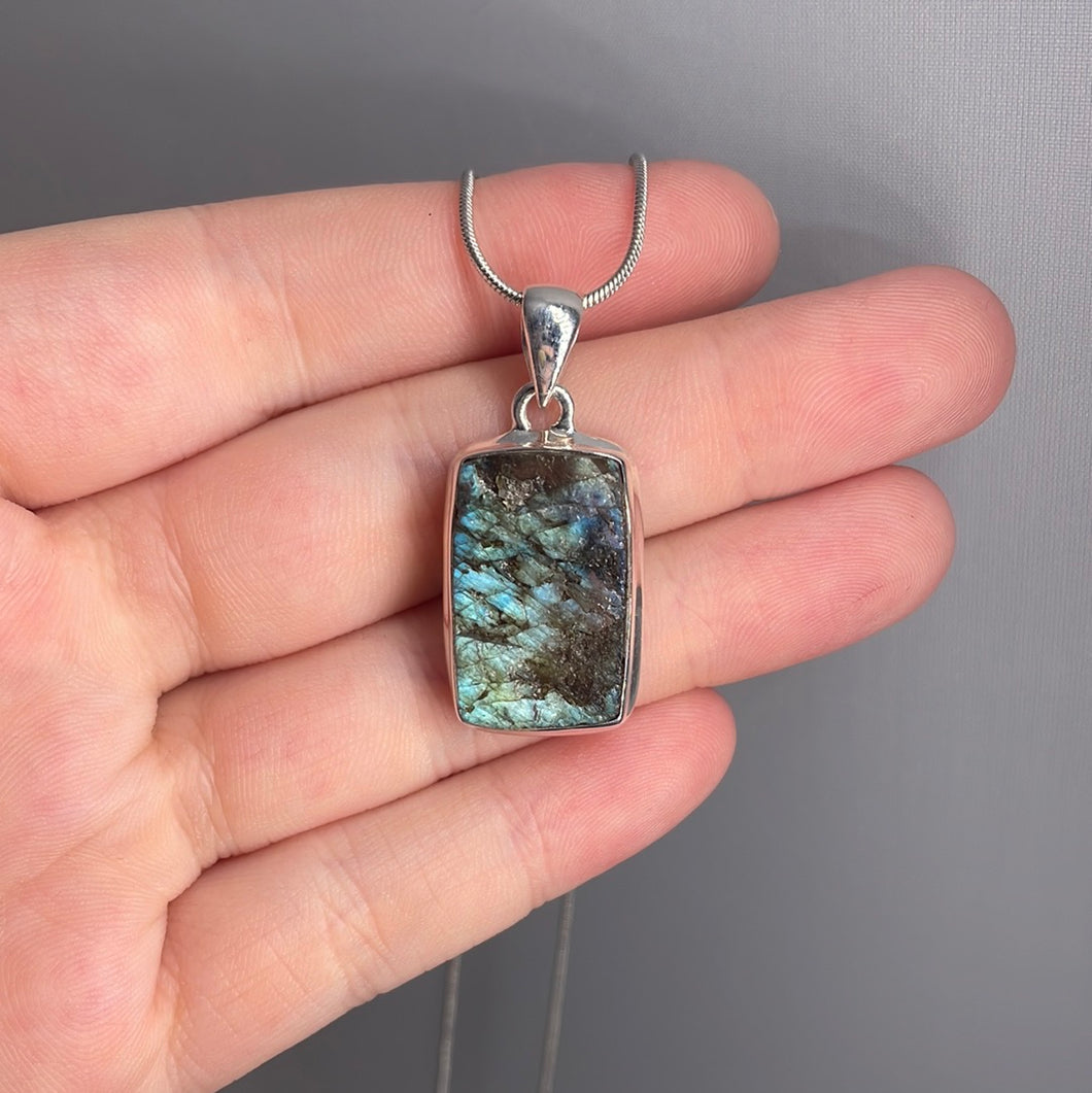 Labradorite Sterling Silver Pendant