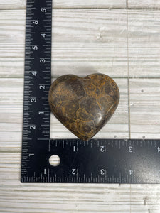 Agatized Coral Heart