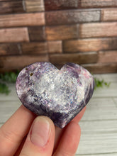 Load image into Gallery viewer, Gem Lepidolite/Mica Heart