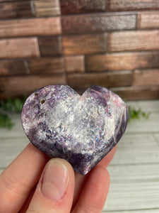 Gem Lepidolite/Mica Heart