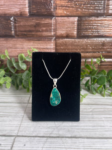 Dioptase Sterling Silver Pendant