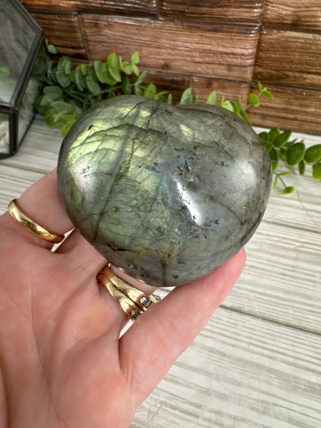 Labradorite Heart