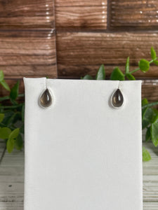 Smoky Quartz Sterling Silver Stud Earrings