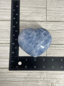 Blue Calcite Heart