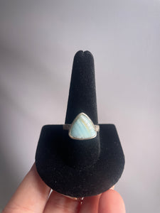 Blue Aragonite SZ 10 Sterling Silver Ring