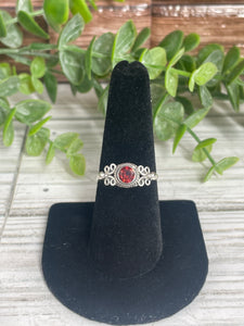 Garnet SZ 6 Sterling Silver Ring