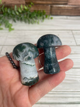 Load image into Gallery viewer, Moss Agate Mushroom Carving