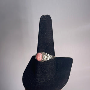 Rhodochrosite Size 10 Sterling Silver Ring