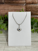 Load image into Gallery viewer, Sapphire Lotus Sterling Silver Pendant