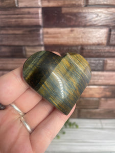 Mixed Tiger Eye Heart